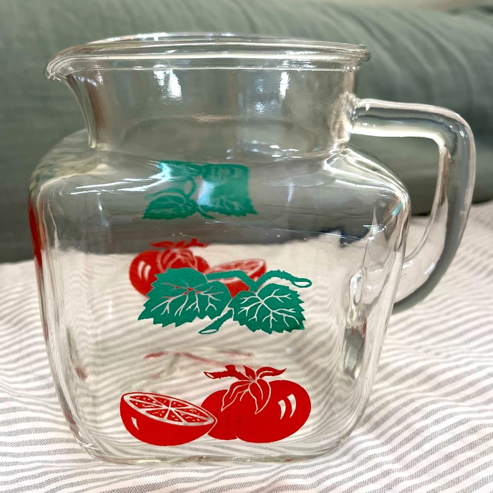 Vintage Federal Glass orange juice pitcher